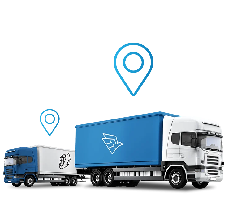Ilustración de transporte de carga Santrack
